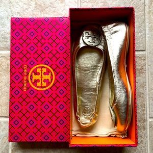 Tory Burch metallic ballet flats